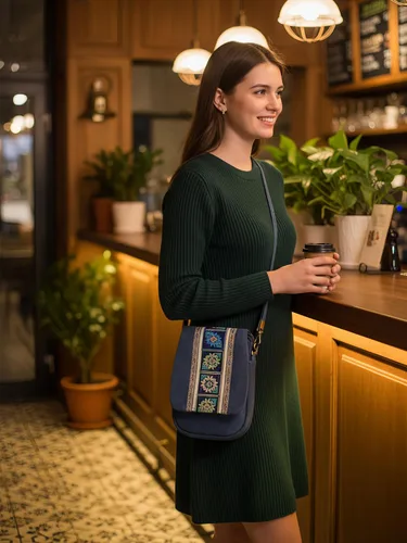 Vista 7 de Goodhan Bolsa cruzada de lona bordada para teléfono celular, monedero para mujer