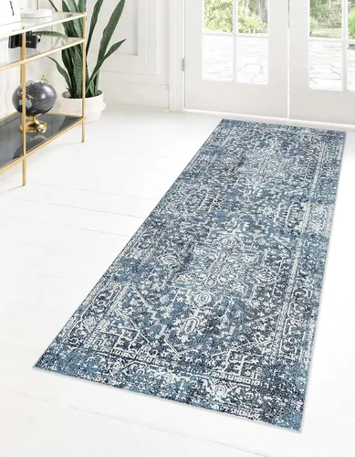 Vista 12 de MICRODRY Alfombra de pasillo, diseño de perfil bajo para un aspecto elegante y sin volumen. Lavable a máquina, resistente a las manchas Inez