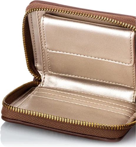 Vista 4 de GUESS Izzy Small Zip Around Wallet, Latte LogoBrown
