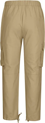 Vista 4 de Pantalones cargo de pierna recta para hombre, pantalones casuales sueltos para hombre, con cremallera, pantalones de senderismo atléticos