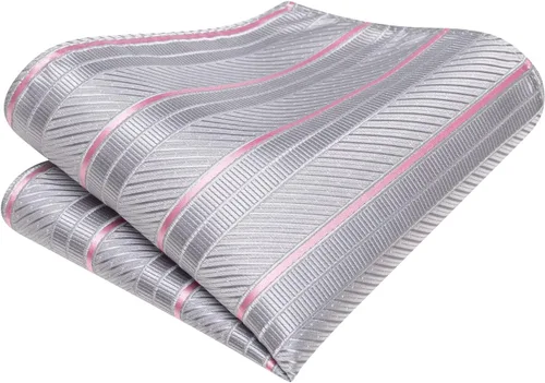 Vista 123 de Dubulle Corbata tejida de cachemira para hombre y gemelos de pañuelo para hombre, conjunto de gemelos para boda formal y negocios