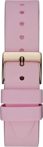 Vista 3 de Guess Nova - Reloj analógico de cuarzo para mujer con pulsera de silicona W1210L3 Rosa Reloj de cuarzo