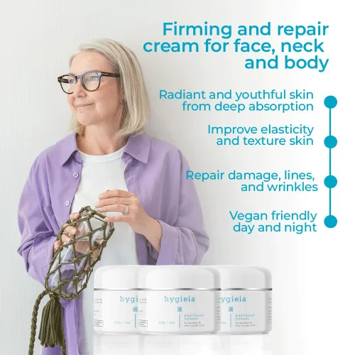 Vista 3 de Hygieia + Radiant Skin Duo - Crema de colágeno (4 onzas) y crema de retinol al 2% (4 onzas) - Restaura el brillo juvenil y reduce las arrugas