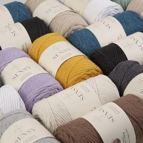 Vista 8 de Sensy - Cuerda de macramé prémium de 0.118 in, 109 yardas, 100% algodón, una hebra torcida, cuerda de macramé, hilo de algodón para macramé, hilo