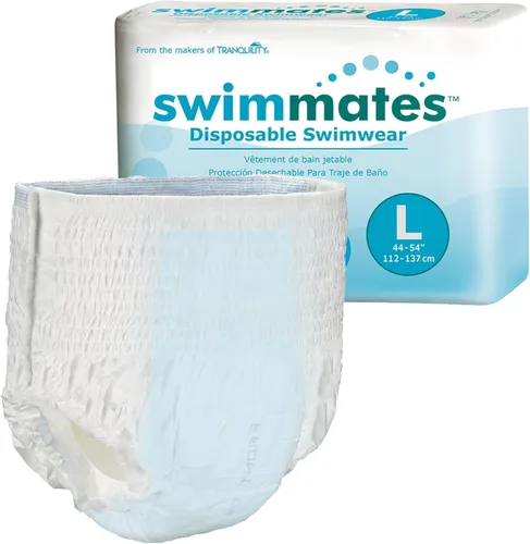 Vista 10 de Swimmates, Braguitas de natación para adultos, con tiras laterales desmontables, unisex, desechables, talla XL para jóvenes