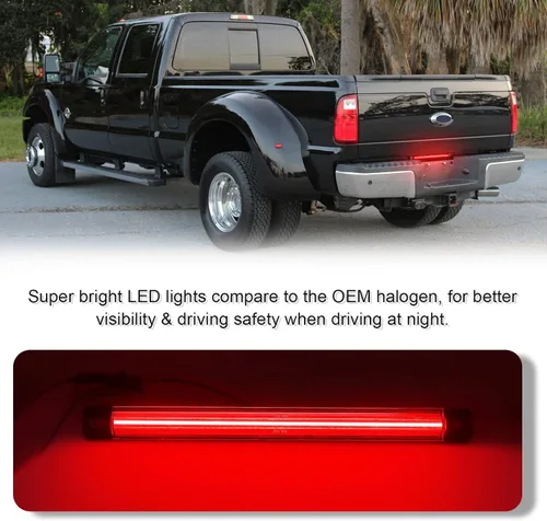 Vista 3 de Barra de luz de marcha para puerta trasera LED SHINEFIT Compatible con F350 F450 F550 Super Duty Truck de rueda doble 1999-2016, luz de repuesto