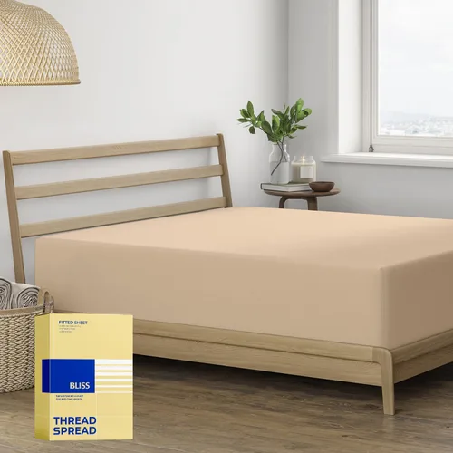 Vista 18 de THREAD SPREAD Sábana bajera ajustable 100% algodón egipcio tamaño individual - 600 hilos de densidad bolsillo profundo de 16 pulgadas, sábana bajera