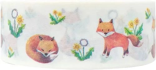 Vista 24 de allydrew Cinta adhesiva Washi, 0.591 in x 5M, zorro y floral