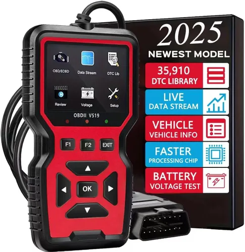 Vista 13 de Herramienta de Diagnóstico Escáner OBD2 - Lector de Códigos de Luz del Motor, Función de Restablecimiento, Flujo de Datos, Preparación I/M, Azul