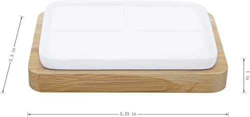 Vista 4 de Marina Decoration Juego de accesorios de baño de 4 piezas de decoración moderna de lujo, incluye dispensador de loción de jabón líquido para baño