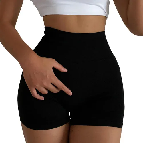 Vista 4 de Pantalones cortos cómodos para mujer, pantalones cortos deportivos sin costuras, pantalones cortos de voleibol, pantalones cortos de tiro alto