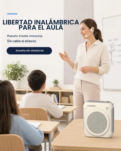 Vista 2 de Avantree VoxAmp Lite - Micrófono inalámbrico para profesores Amplificador de voz de 15 W