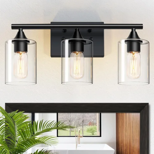 Vista 10 de Luces de Tocador Doradas para Baño, Accesorios de Iluminación de Baño de 2 Luces, Aplique de Pared de Latón Cepillado Dorado, Lámpara de Pared