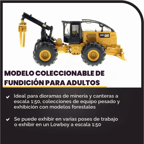 Vista 3 de Diecast Masters Caterpillar 555D Skidder High Line Series Vehículo, 7.29 x 3.03 x 2.68 pulgadas