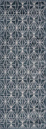 Vista 20 de Unique Loom Uptown Collection by Jill Zarin Collection - Alfombra geométrica moderna azul (1' 8 x 1' 8)
