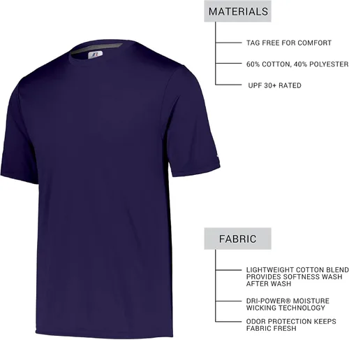 Vista 2 de Russell camiseta atlética para entrenar para hombre