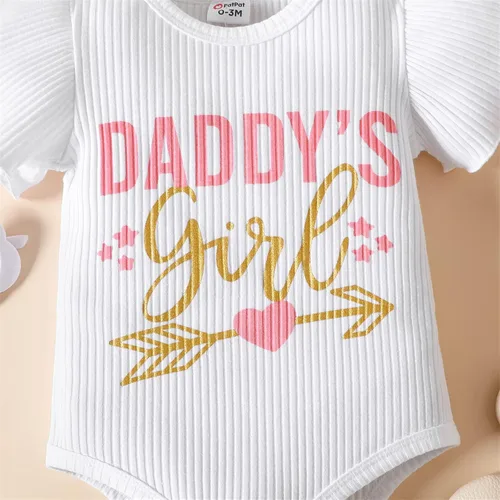 Vista 4 de PATPAT Conjunto de 3 piezas de ropa para bebé niña recién nacida con volantes y diadema