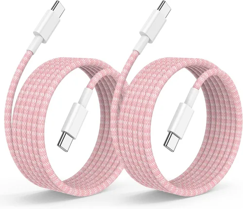 Vista 11 de Cable de carga rápida USB C a C de 10 pies, cable de carga largo tipo C a USB C para Apple iPhone 17 Pro Max/17 Air/16 Pro/15 Plus, MacBook Pro