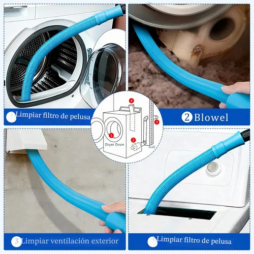 Vista 5 de Accesorio de manguera de vacío para secadora, kit de limpiador