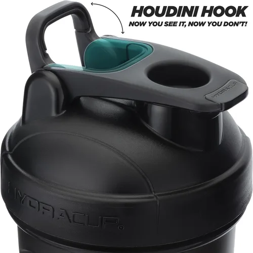 Vista 8 de Hydra Cup - Paquete de 6 - Botellas agitadoras de 28 onzas Tazas agitadoras de proteínas con bola agitadora, a prueba de derrames, asa
