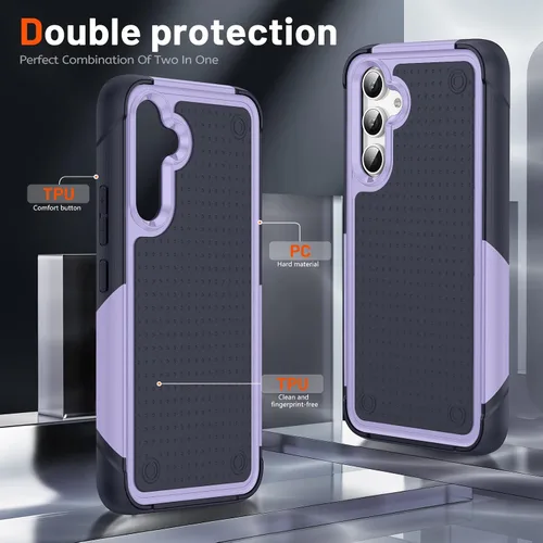 Vista 149 de Jeylly Compatible con Samsung Galaxy A22 5G Funda, Funda Samsung A22 5G con 2pcs protectores de pantalla de vidrio templado