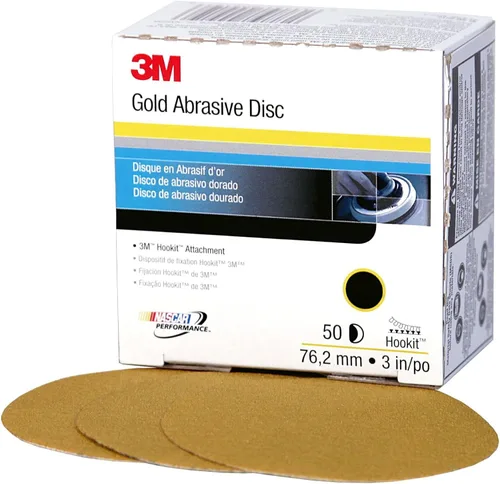 Vista 3 de 3M 182 Hookit - 236U Oro 6 pulgadas, P1C, disco de película antipolvo., 3, Dorado