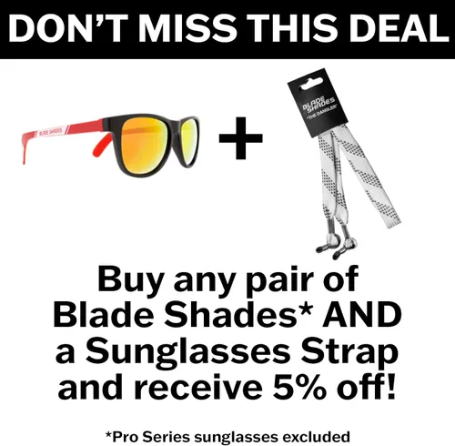 Vista 5 de Blade Shades Hockey Stick Sunglasses - Goalie - 100% UV Protection, Fun Sunglasses for Players and Fans