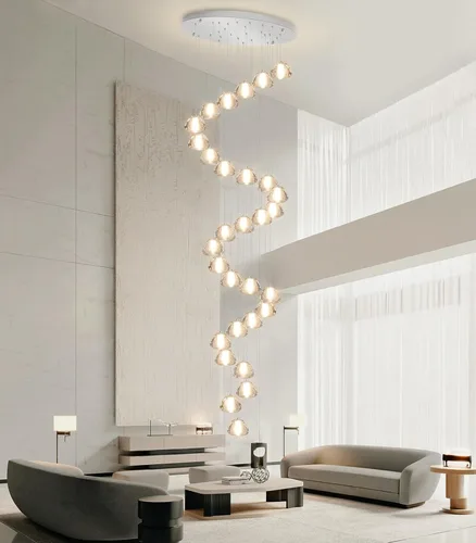 Vista 37 de Lámpara colgante moderna de cristal para isla de cocina, comedor, dormitorio, pasillo, color negro