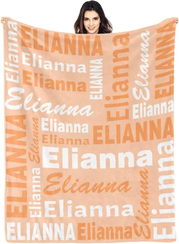 Vista 26 de Manta personalizada con nombre, manta personalizada con nombre, manta personalizada para adultos, niños y bebés, manta personalizada con monograma