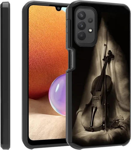 Vista 20 de Funda para teléfono Galaxy A23 5G, resistente 2 en 1 de doble capa híbrida de policarbonato duro y silicona suave a prueba de golpes, funda