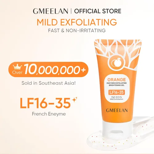 Vista 2 de GMEELAN Gel Blanqueador Exfoliante Naranja Exfoliante Corporal y Facial Limpieza 50G