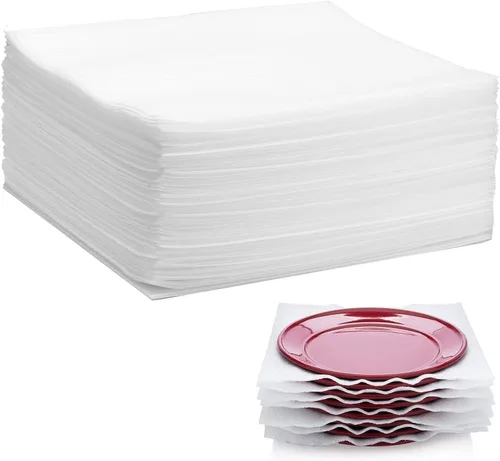 Vista 6 de Hojas de espuma envolvente de 12"x12" para embalaje de suministros de mudanza, espuma envolvente acolchada para embalaje de platos, porcelana