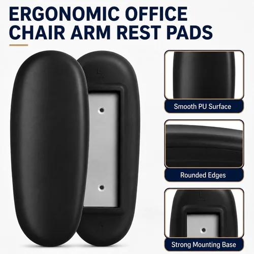 Vista 4 de Podoy Almohadillas de repuesto para reposabrazos de silla de oficina, se adapta a brazos universales de silla de escritorio con patrones