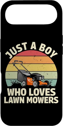 Vista 27 de just a boy who Loves Lawn mowers Funny Gardening Lover Art Case for iPhone 17
