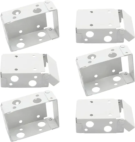 Vista 8 de Waziaqoc 4 soportes para persianas, 2.5 pulgadas, color blanco, de perfil bajo, soportes de montaje para barandillas de ventana, tamaño exterior
