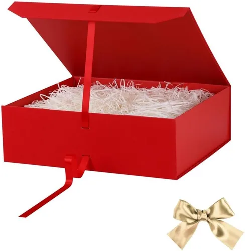 Vista 49 de GoooodGift Caja de regalo grande azul, 1 paquete de 13.5 x 11 x 5.3 pulgadas, caja de regalo de lujo para regalos con tapa de cierre magnético