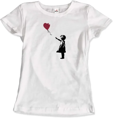 Vista 4 de Banksy - Chica con globo rojo, arte callejero, camiseta Grafitti (adultos, niños, manga corta y larga)