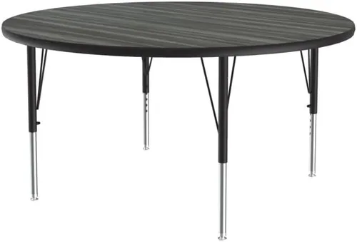 Vista 100 de Correll - Mesa rectangular de actividades para el aula de 24 x 36 pulgadas, altura ajustable (19-29 pulgadas), parte superior de nogal colonial