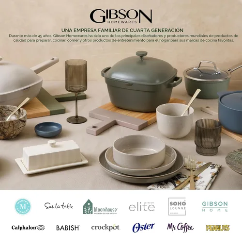 Vista 6 de Gibson Home Hazeltine - Juego de vajilla de cerámica de piedra azul marino de 16 piezas, platos y cuencos, juego de cocina de cerámica duradera Azul