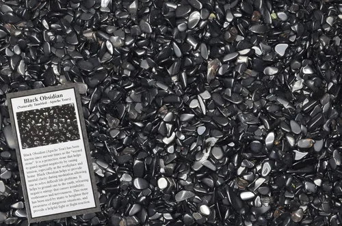 Vista 15 de Fantasia Materiales: 1 libra de piedras de tamaño de chip de aguamarina pulida con tarjeta de identificación