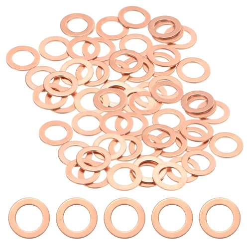 Vista 20 de M METERXITY Paquete de 30 arandelas de cobre, arandelas métricas de sellado de cobre M6x12x1mm para pernos, tornillos, tuercas