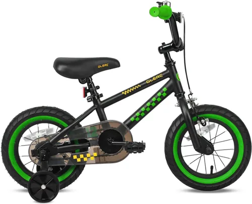 Vista 5 de Glerc NuNu - Bicicleta para niños de 12, 14, 16 pulgadas, estilo BMX para niños de 2 a 8 años, bicicletas para niños pequeños con ruedas