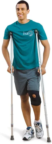 Vista 2 de Hugo Mobility Adjustable Crutches for Walking, Tall Adult Walking Crutches, Comfortable Lightweight Crutches with Underarm Pad and Hand Grip