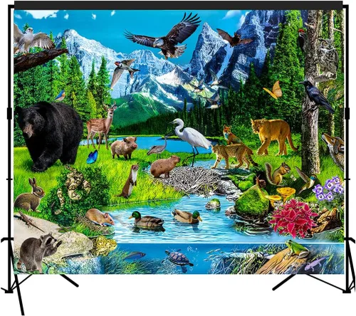 Vista 14 de Fondo Escénico de Animales Polares Grande Banner Estudio Fotografía Fondo de cabina de fotos 7x6feet #2190