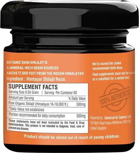 Vista 7 de Resina Shilajit pura del Himalaya para hombres y mujeres, más de 85 oligominerales, 75% más de ácido fúlvico para aumentar la energía y apoyo