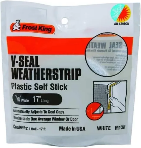 Vista 2 de Frost King M13WH V-Seal Burlete 7/8 pulgadas por 17 pies Blanco, 7/8" x 17