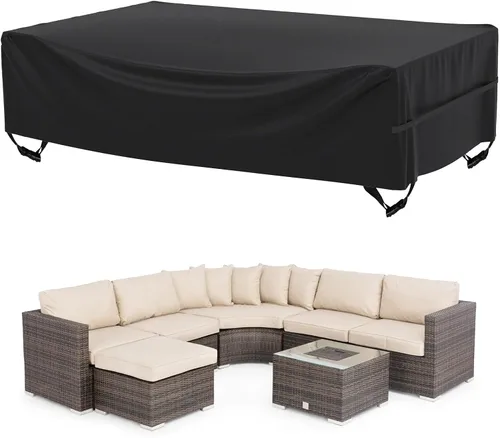 Vista 14 de Velway Funda para muebles de patio al aire libre, impermeable, rectangular, para mesa de patio, silla, sofá, 67 pulgadas de largo x 37 pulgadas
