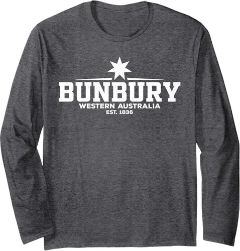 Vista 4 de Camiseta de manga larga Bunbury Australia, Negro
