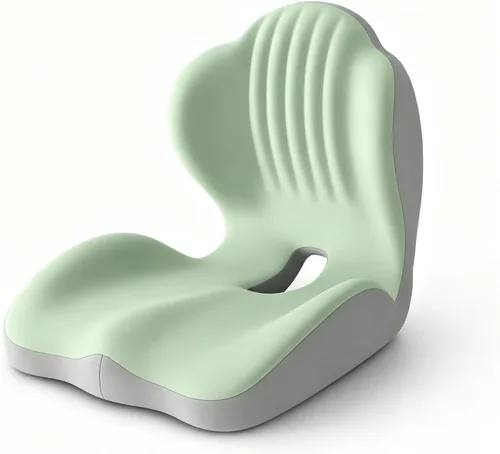Vista 11 de L-Shaped Ergonomic Seat Cushion with Lumbar Support for Office Chair Black