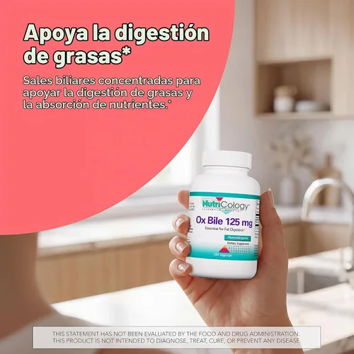 Vista 2 de Ox Bile, 180 cápsulas de 125 mg, 713947563704, 1, 1